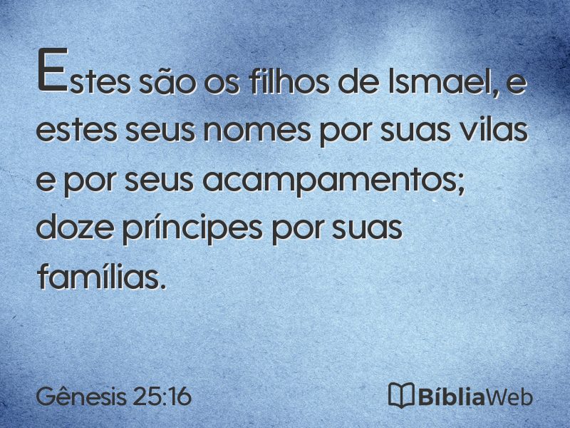 Gênesis 25:16 em imagem para compartilhar