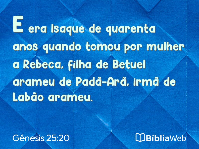 Gênesis 25:20 em imagem para compartilhar