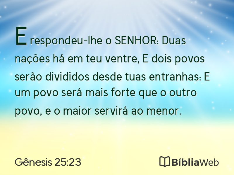 Gênesis 25:23 em imagem para compartilhar