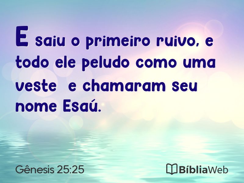 Gênesis 25:25 em imagem para compartilhar