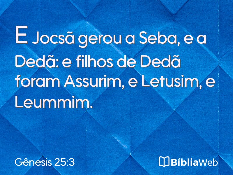 Gênesis 25:3 em imagem para compartilhar
