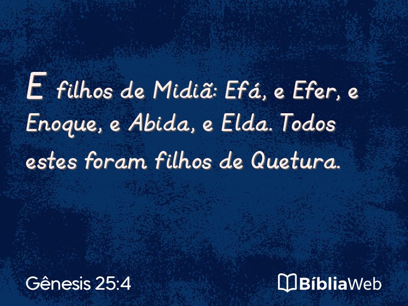 Gênesis 25:4 em imagem para compartilhar