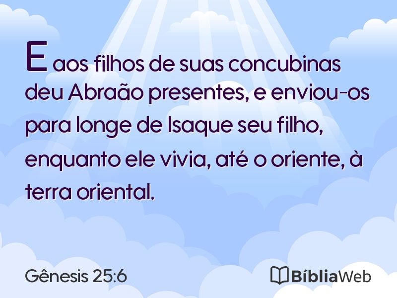 Gênesis 25:6 em imagem para compartilhar