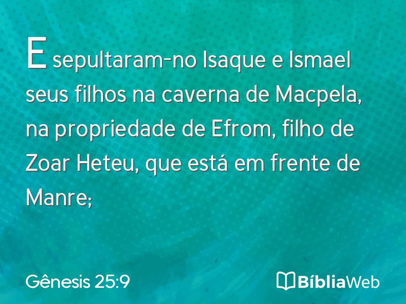 Gênesis 25:9 em imagem para compartilhar