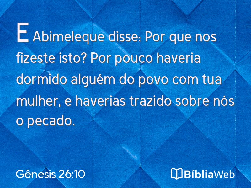 Gênesis 26:10 em imagem para compartilhar
