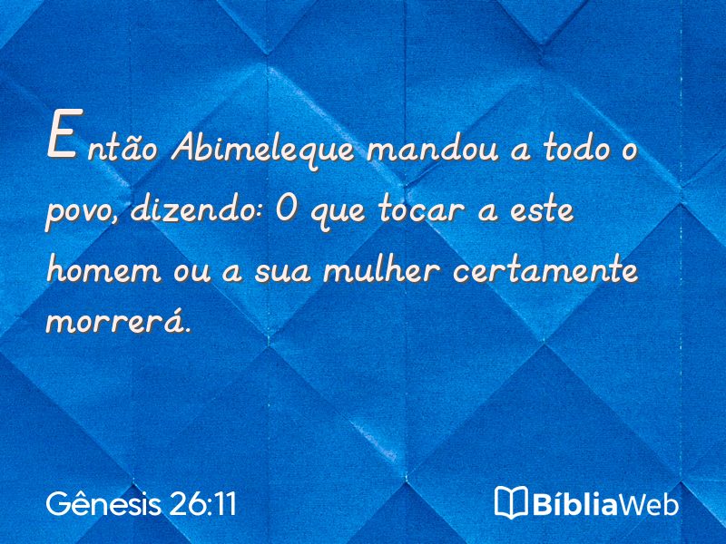 Gênesis 26:11 em imagem para compartilhar