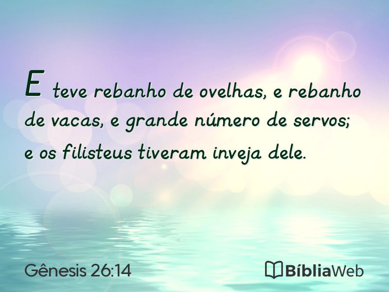 Gênesis 26:14 em imagem para compartilhar
