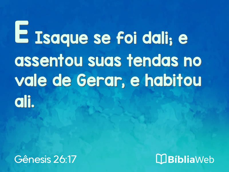 Gênesis 26:17 em imagem para compartilhar