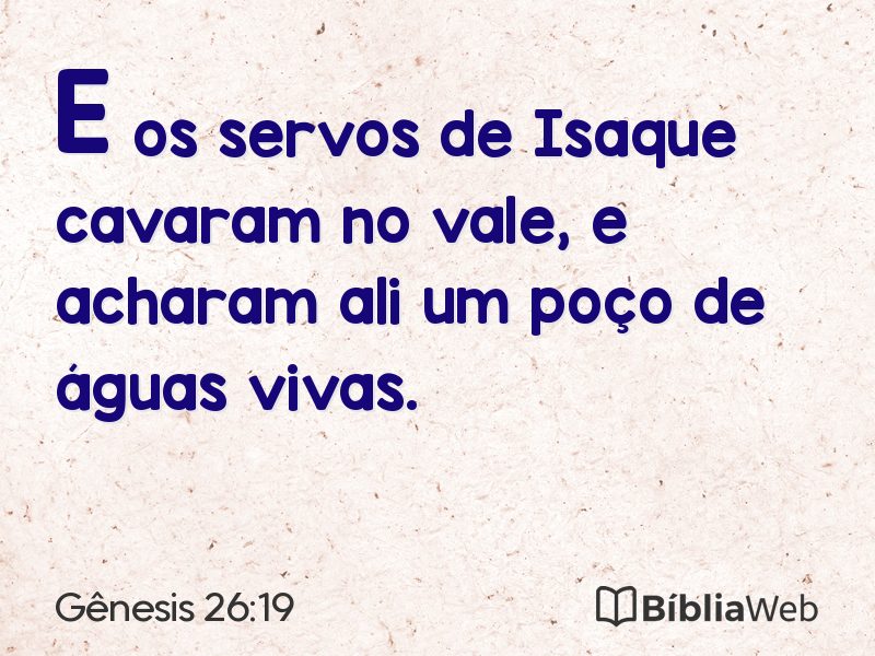 Gênesis 26:19 em imagem para compartilhar