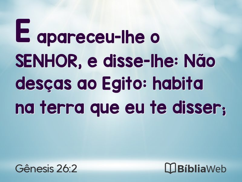 Gênesis 26:2 em imagem para compartilhar