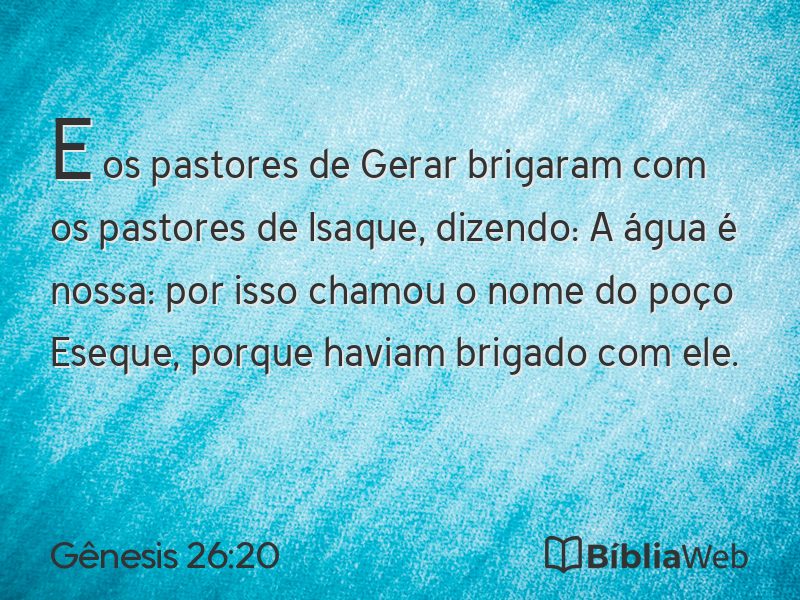 Gênesis 26:20 em imagem para compartilhar