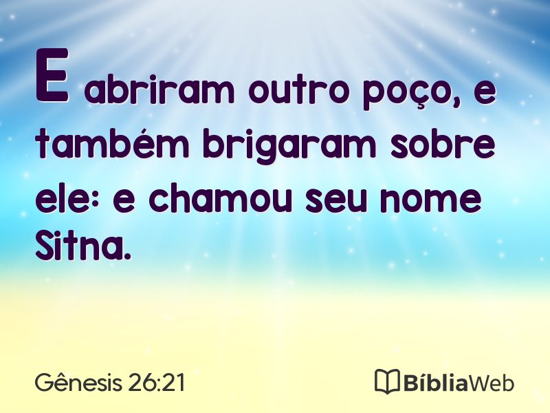 Gênesis 26:21 em imagem para compartilhar