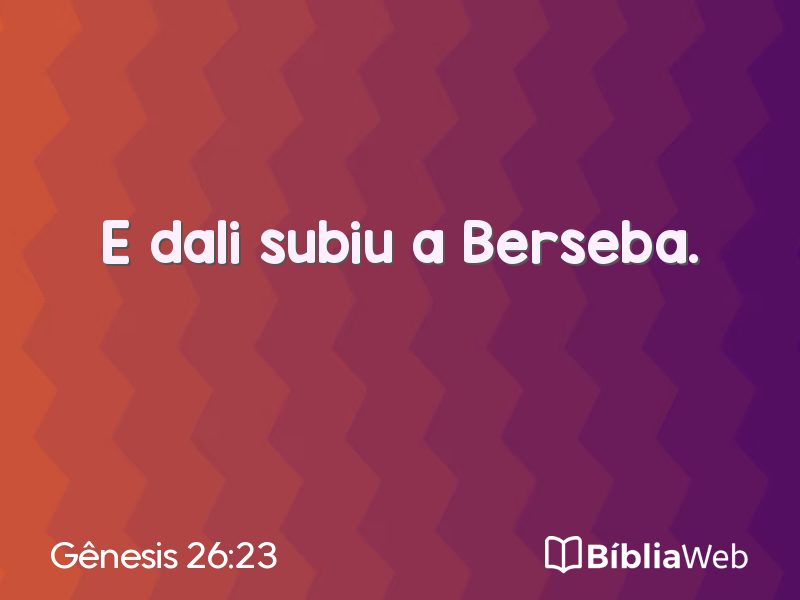 Gênesis 26:23 em imagem para compartilhar