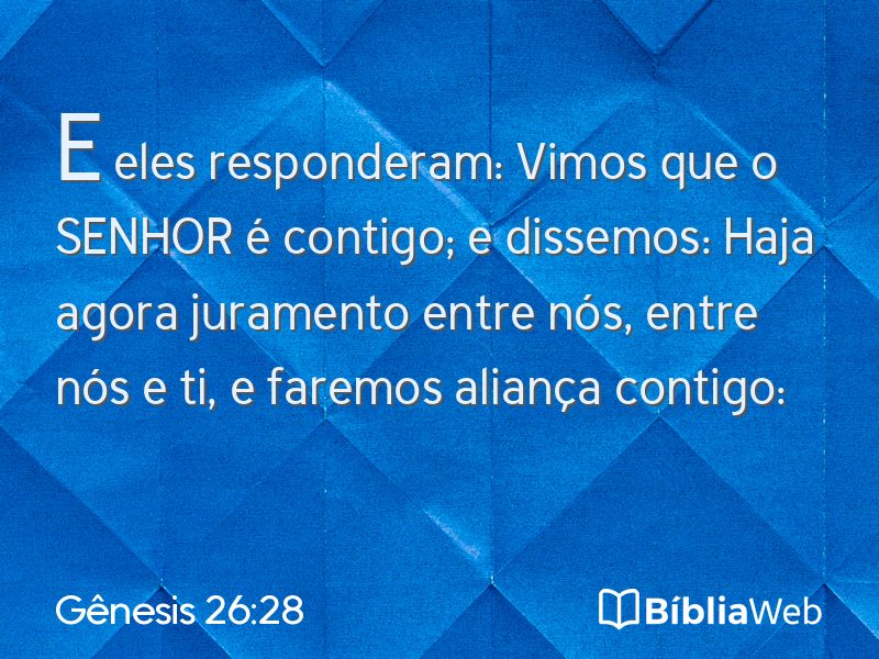 Gênesis 26:28 em imagem para compartilhar