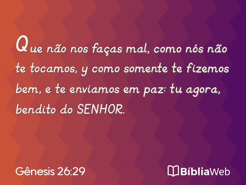 Gênesis 26:29 em imagem para compartilhar