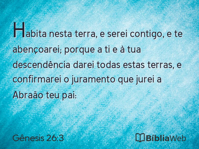 Gênesis 26:3 em imagem para compartilhar
