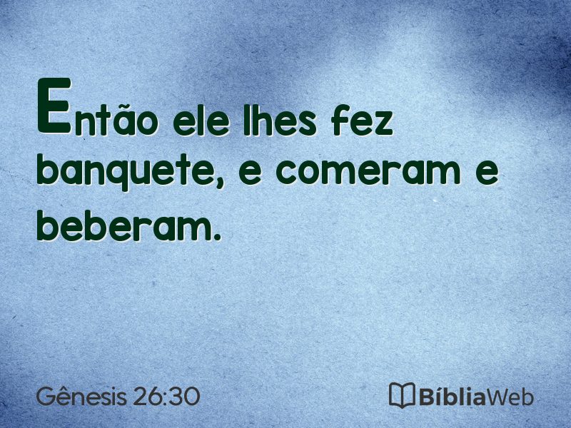 Gênesis 26:30 em imagem para compartilhar