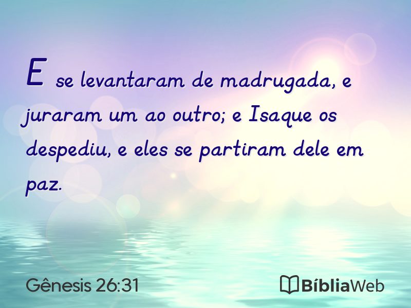 Gênesis 26:31 em imagem para compartilhar