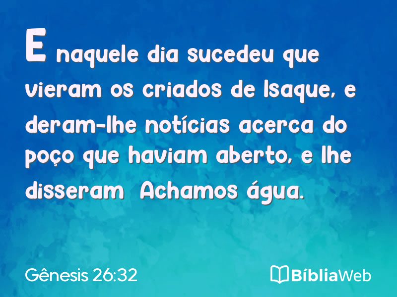 Gênesis 26:32 em imagem para compartilhar