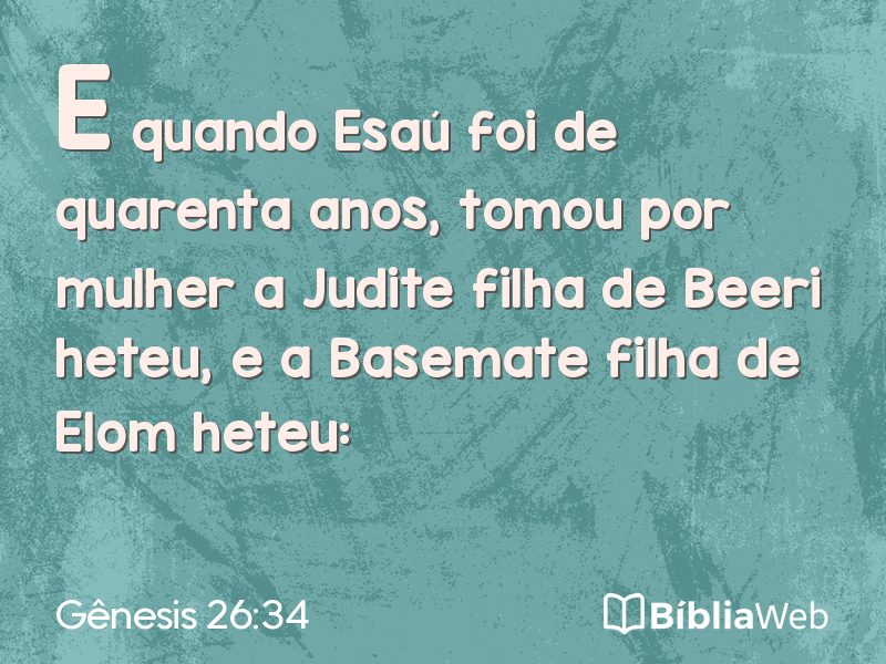 Gênesis 26:34 em imagem para compartilhar