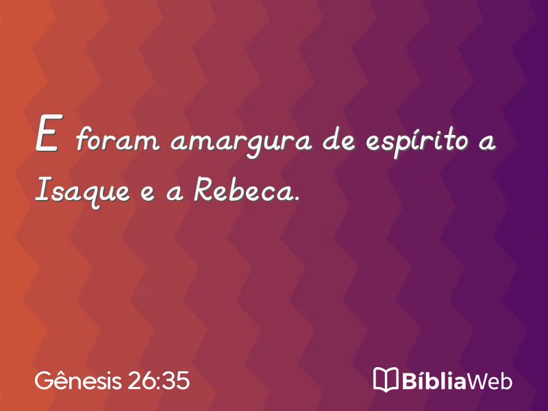 Gênesis 26:35 em imagem para compartilhar