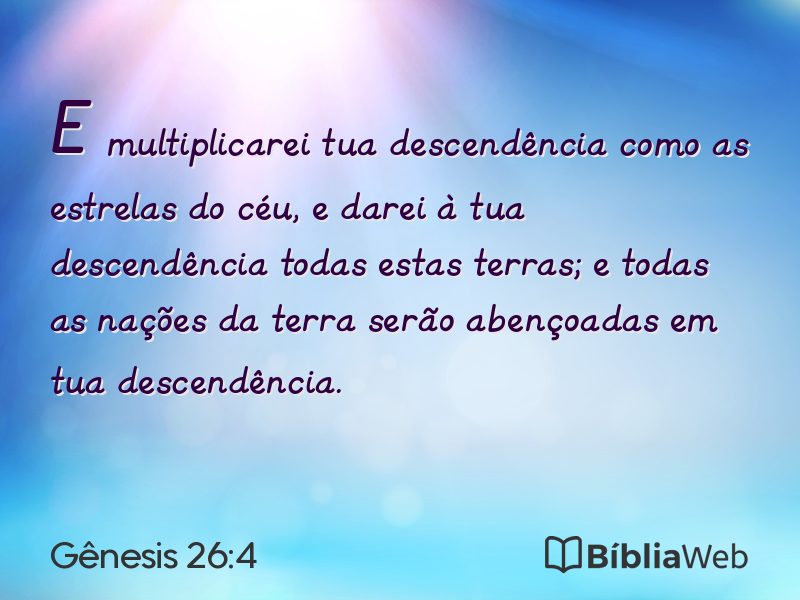 Gênesis 26:4 em imagem para compartilhar