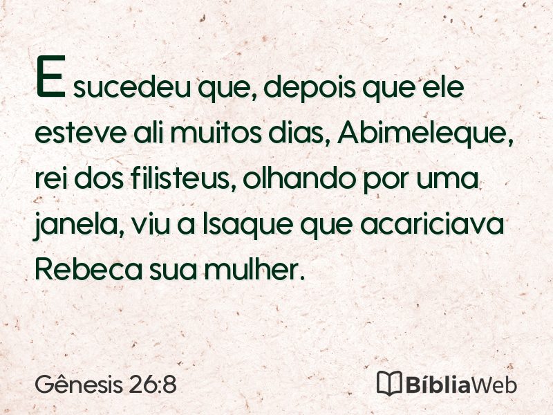 Gênesis 26:8 em imagem para compartilhar