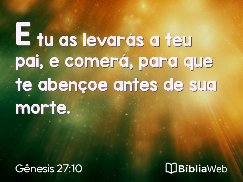 Gênesis 27:10 em imagem para compartilhar