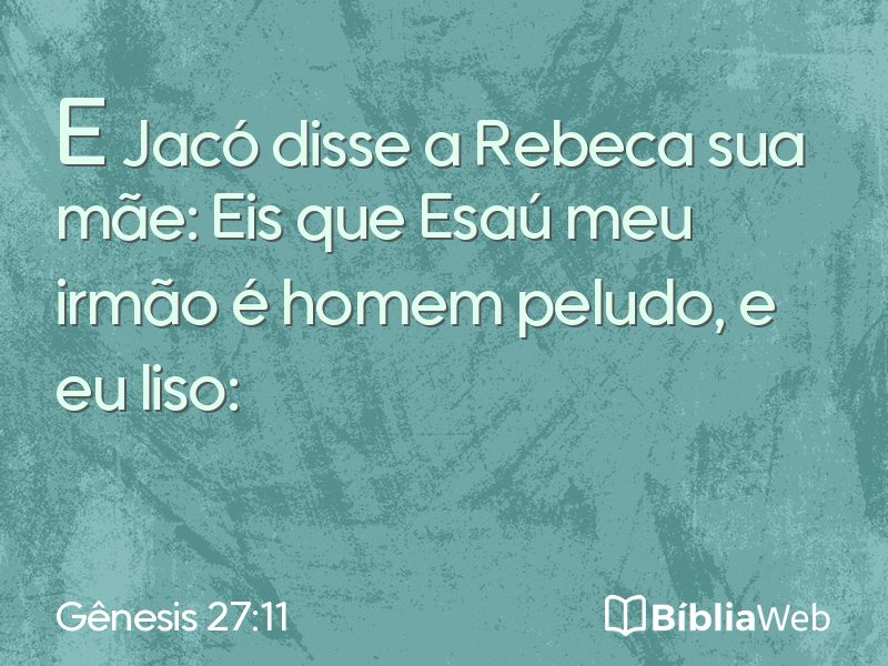 Gênesis 27:11 em imagem para compartilhar