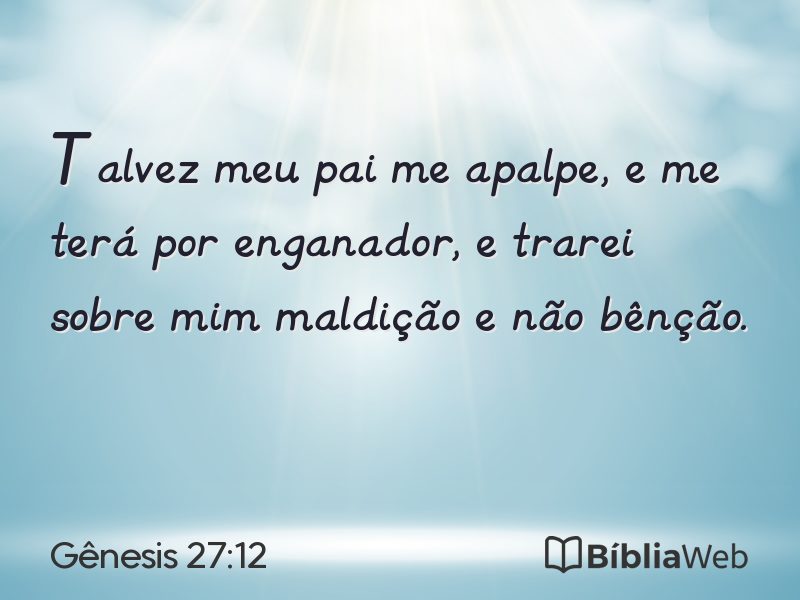 Gênesis 27:12 em imagem para compartilhar