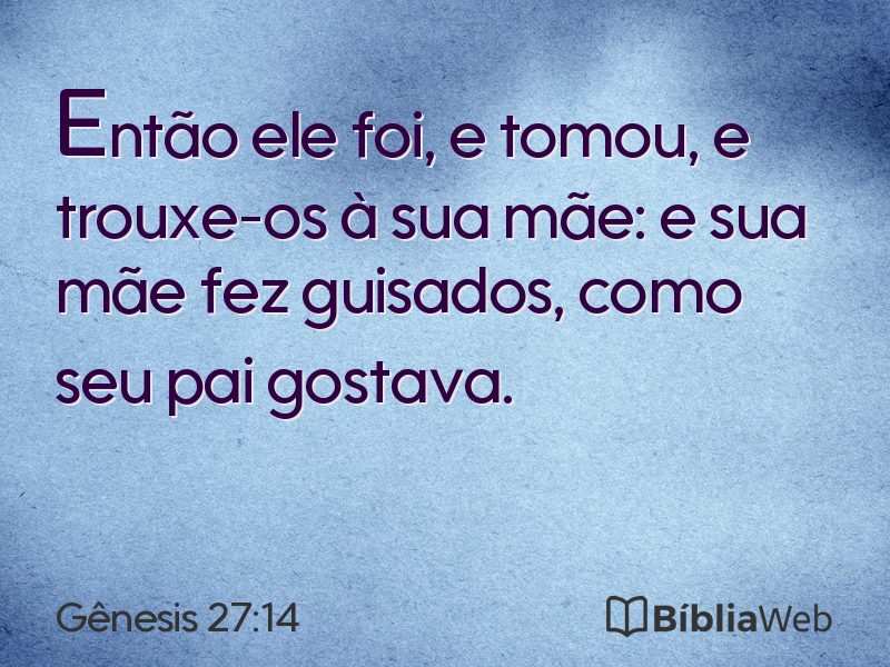 Gênesis 27:14 em imagem para compartilhar