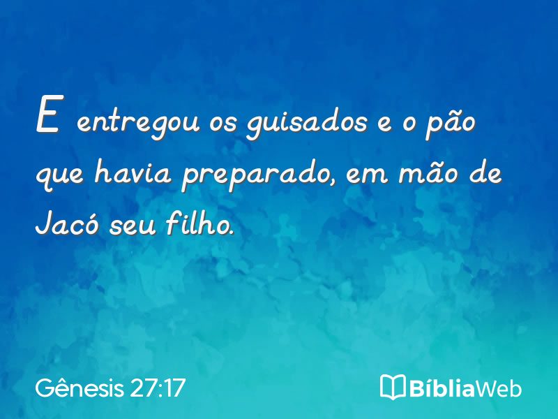 Gênesis 27:17 em imagem para compartilhar