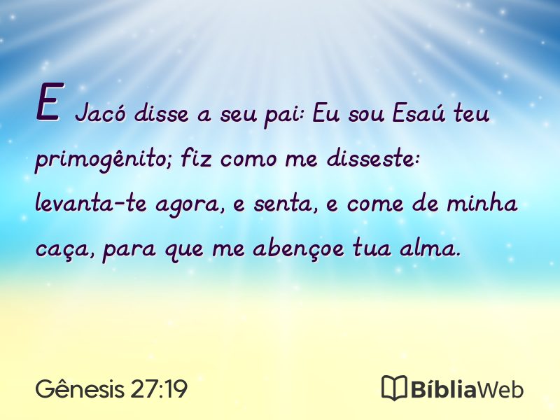 Gênesis 27:19 em imagem para compartilhar
