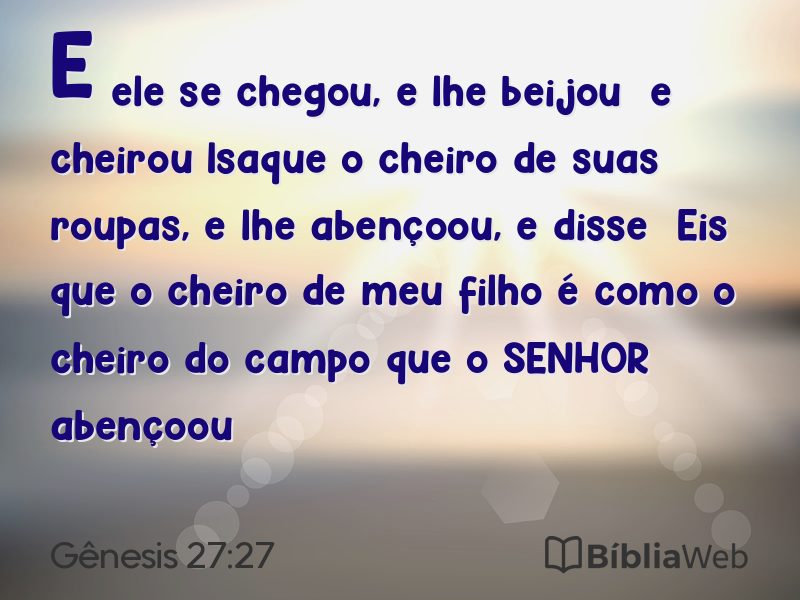 Gênesis 27:27 em imagem para compartilhar