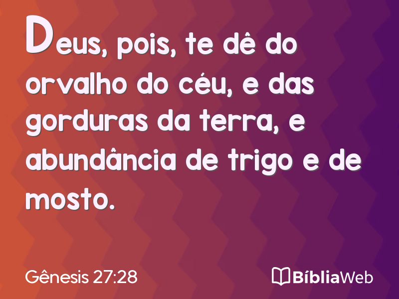 Gênesis 27:28 em imagem para compartilhar