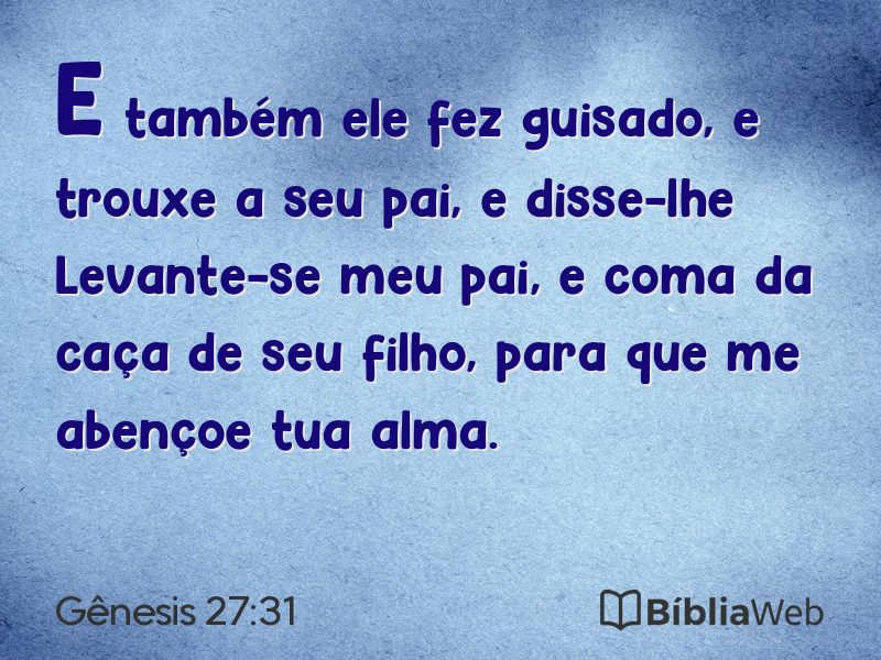 Gênesis 27:31 em imagem para compartilhar