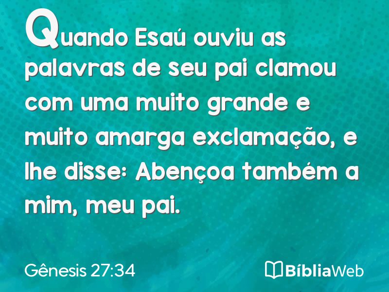 Gênesis 27:34 em imagem para compartilhar