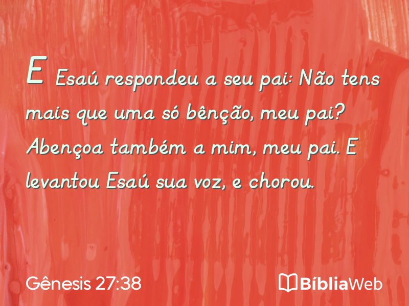 Gênesis 27:38 em imagem para compartilhar
