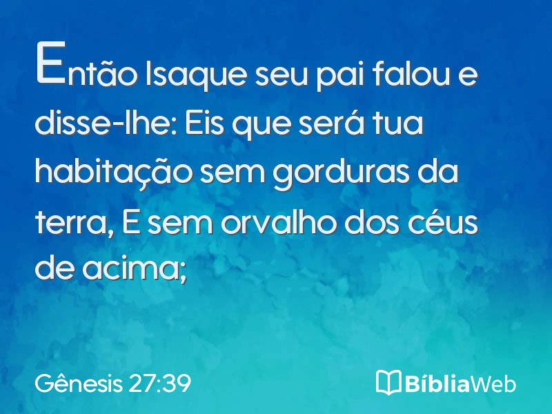 Gênesis 27:39 em imagem para compartilhar