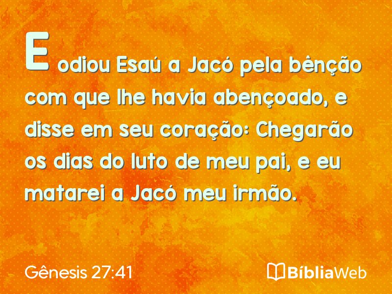 Gênesis 27:41 em imagem para compartilhar