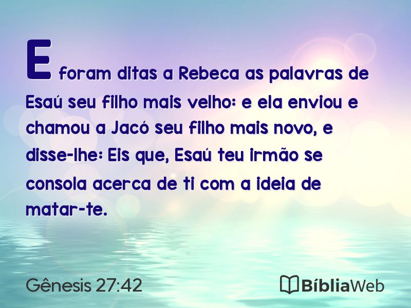 Gênesis 27:42 em imagem para compartilhar