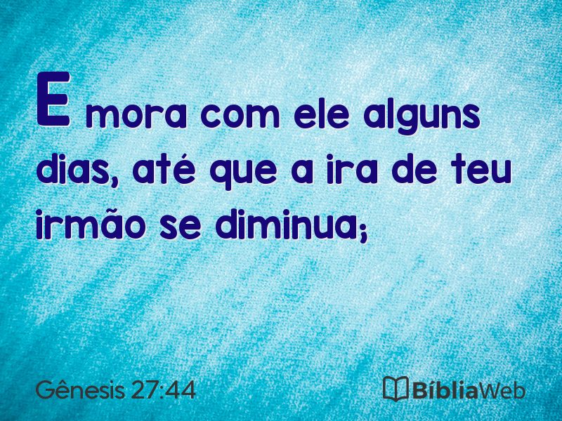 Gênesis 27:44 em imagem para compartilhar
