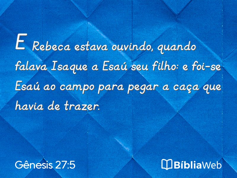 Gênesis 27:5 em imagem para compartilhar
