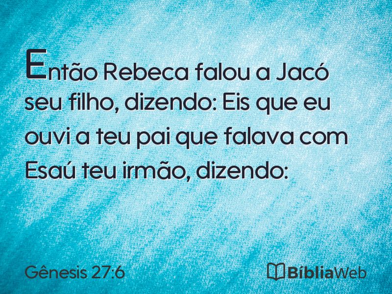 Gênesis 27:6 em imagem para compartilhar