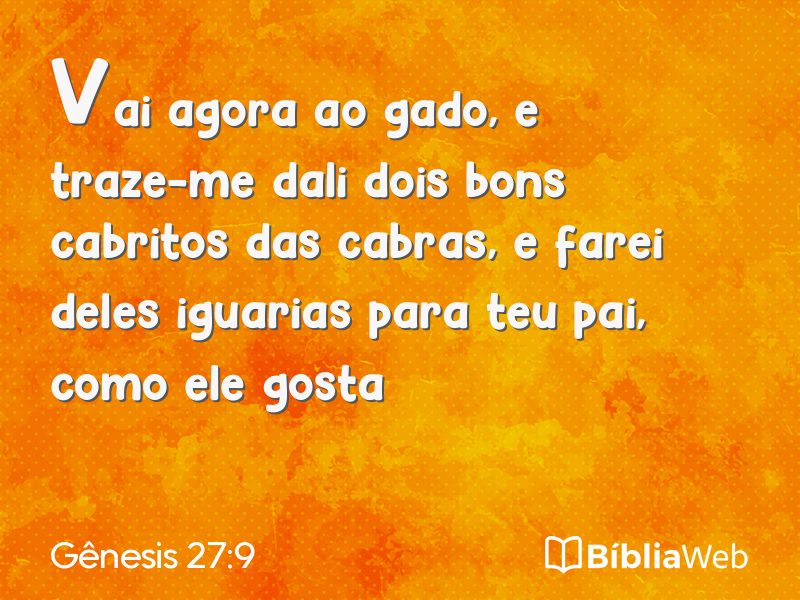 Gênesis 27:9 em imagem para compartilhar
