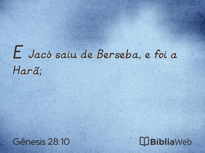 Gênesis 28:10 em imagem para compartilhar