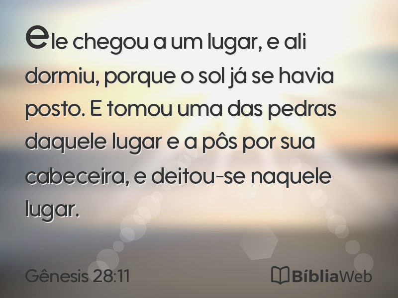 Gênesis 28:11 em imagem para compartilhar