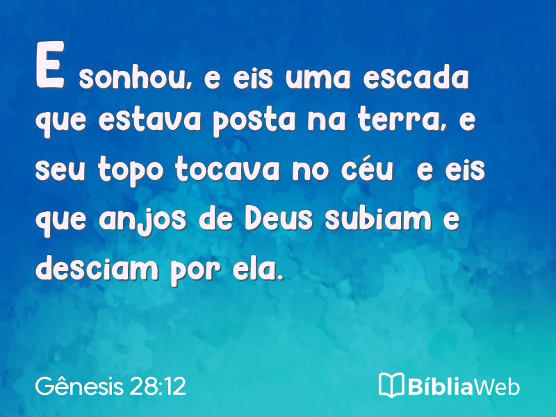 Gênesis 28:12 em imagem para compartilhar