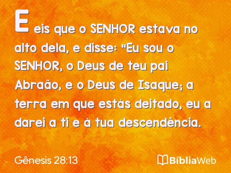 Gênesis 28:13 em imagem para compartilhar