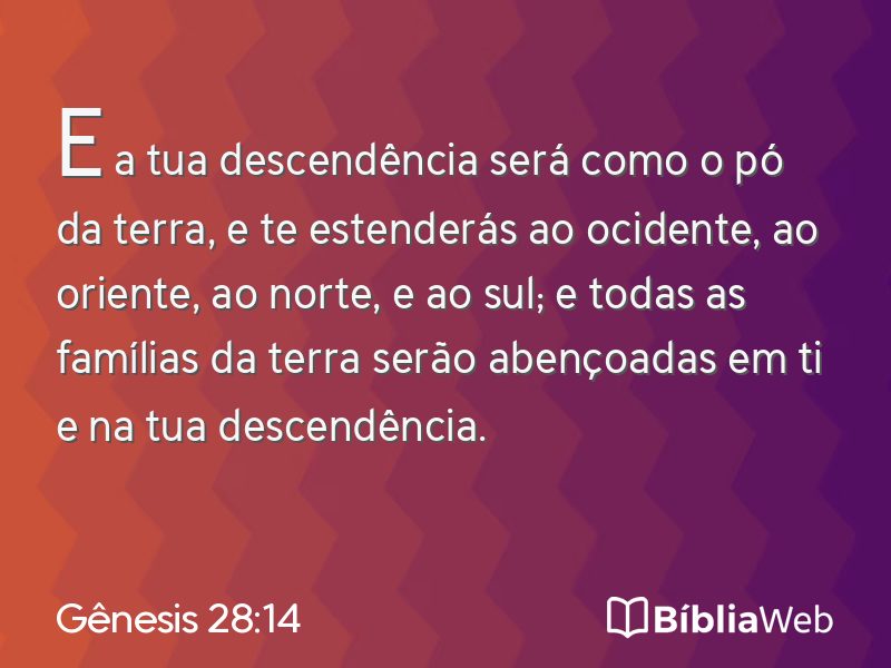 Gênesis 28:14 em imagem para compartilhar